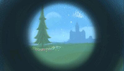 A page from Rosalina's storybook, depicting the hill where her mother was buried when she passed.